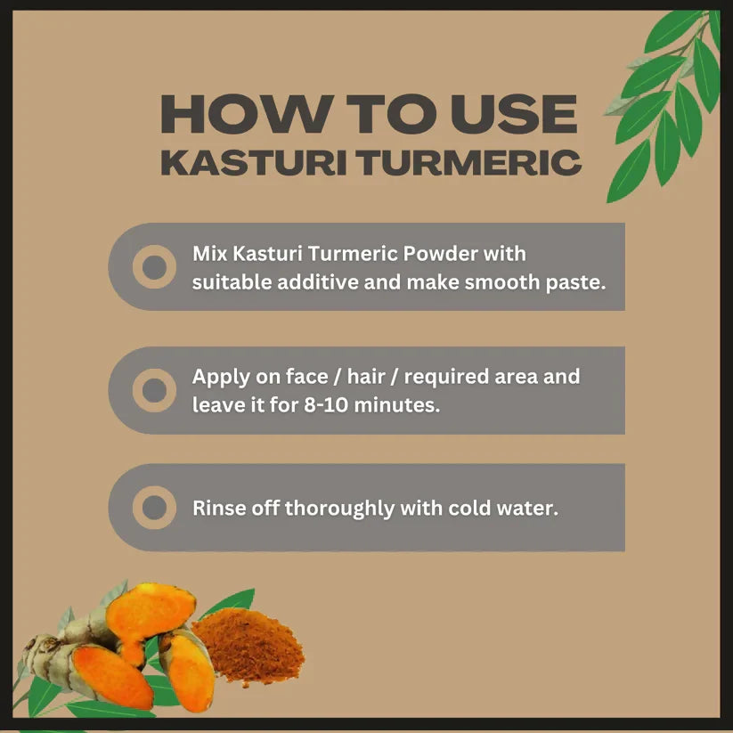 Etheric Wild Kasturi Turmeric Powder for Skin Care & Whitening