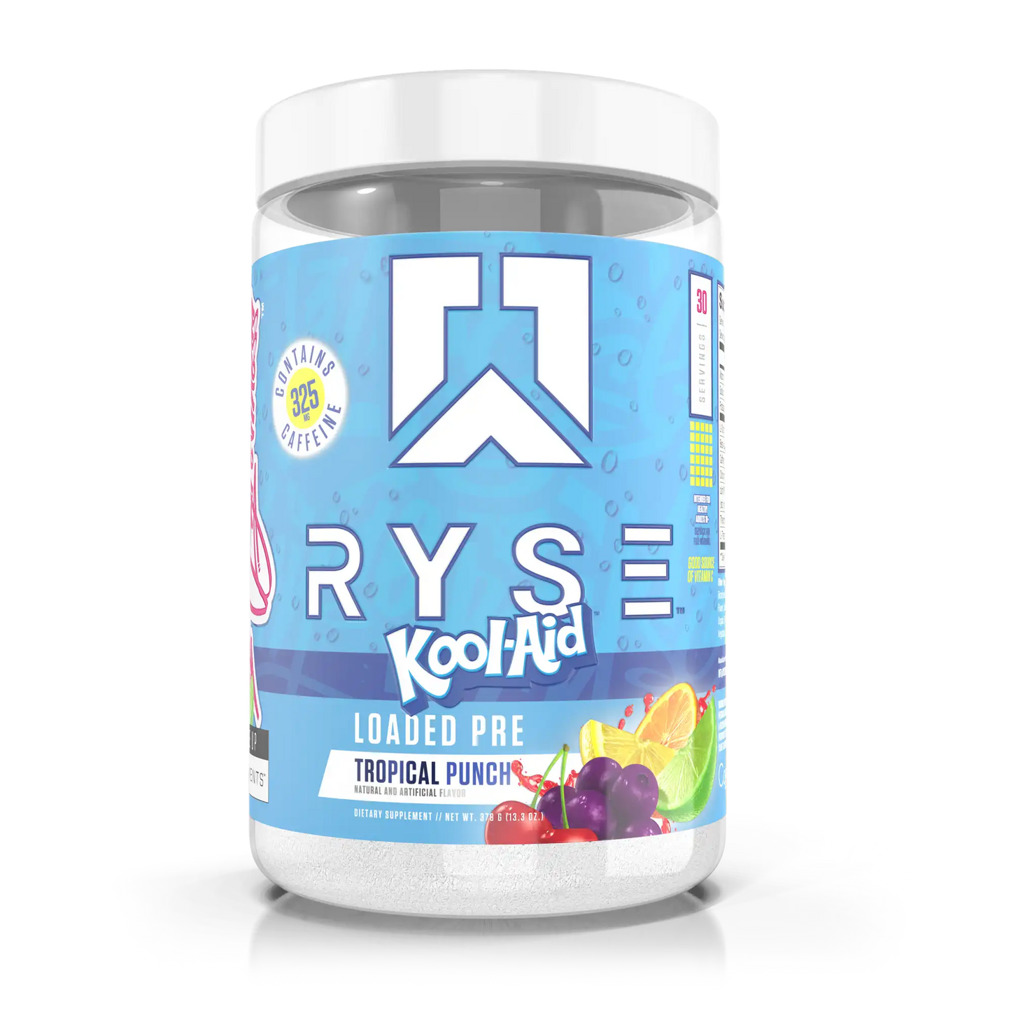 RYSE Loaded Pre-Workout, Kool-Aid Tropical Punch, 30 Servings