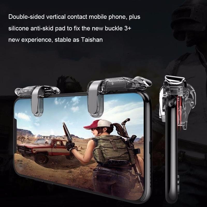 Transparent Simple Joystick Shooting Key Button Trigger Controller Gamepad Gaming Controller Compatible With Smartphones Mobile