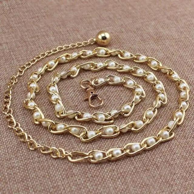 Trendy Heart Shaped Design Body Long Chain Ladies Belts Modern Metal Waist Chain Love Belts For Women