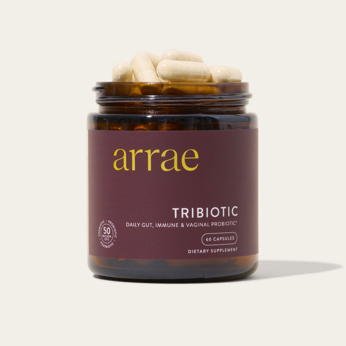 Arrae Tribiotic Gut, Skin & Vaginal Support, 60 Capsules