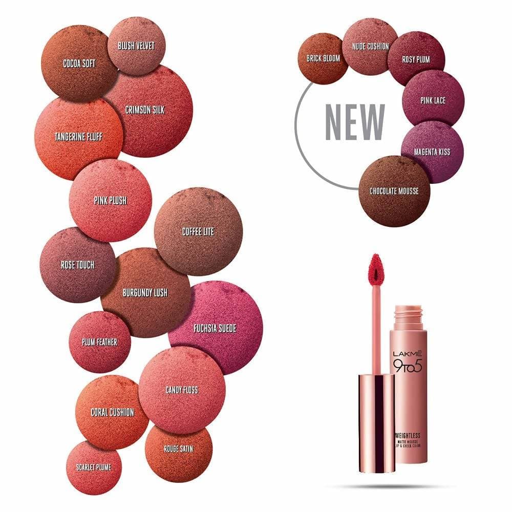 Lakme 9 To 5 Weightless Matte Mouse Lip & Cheek Color - Pink Lace