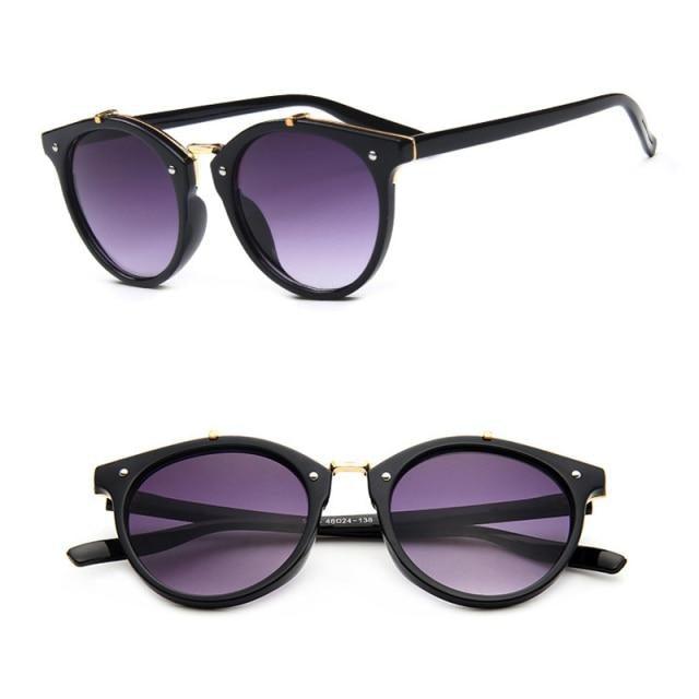 Unisex Vintage Round Shape Sunglasses Retro Women Design Luxury Popular Summer Sun Glasses Comfortable Classic Outdoor Eyewear UV400 Lens Trendy Sunglasses