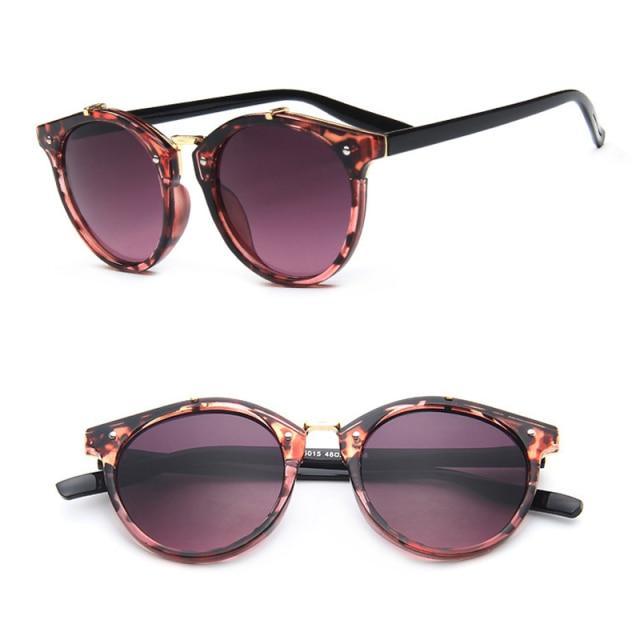 Unisex Vintage Round Shape Sunglasses Retro Women Design Luxury Popular Summer Sun Glasses Comfortable Classic Outdoor Eyewear UV400 Lens Trendy Sunglasses