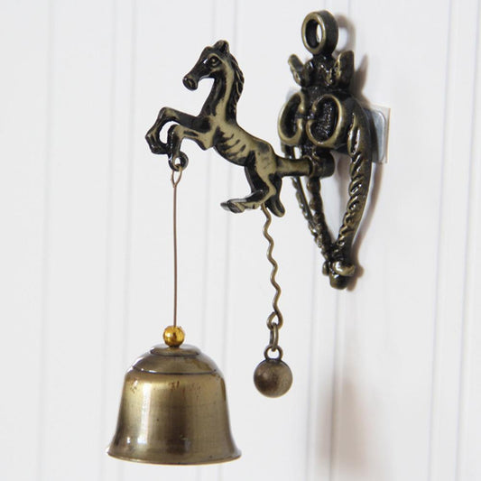 Vintage Horse Elephant Owl Shaped Bell Doorbell Halloween Hanging Accessories Bronze Doorbell Wall Mounted Rustic Door Bell Magnetic Suction Metal Bells For Indoor Outdoor Door Gate Garden Patio Lawn Bar Restaurant