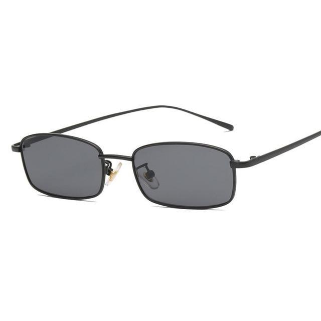 Vintage Slender Square Sunglasses Classic Small Frame New Square Shape  Sunglasses For Men In High-quality Metal Frame Sunglasses For Men New Vintage Sunglasses