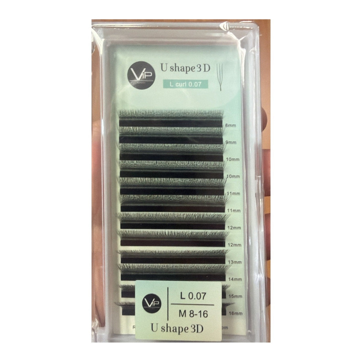 VIP Lashes U Shape Clover Extensions 12 Line Mix 0.07 mm