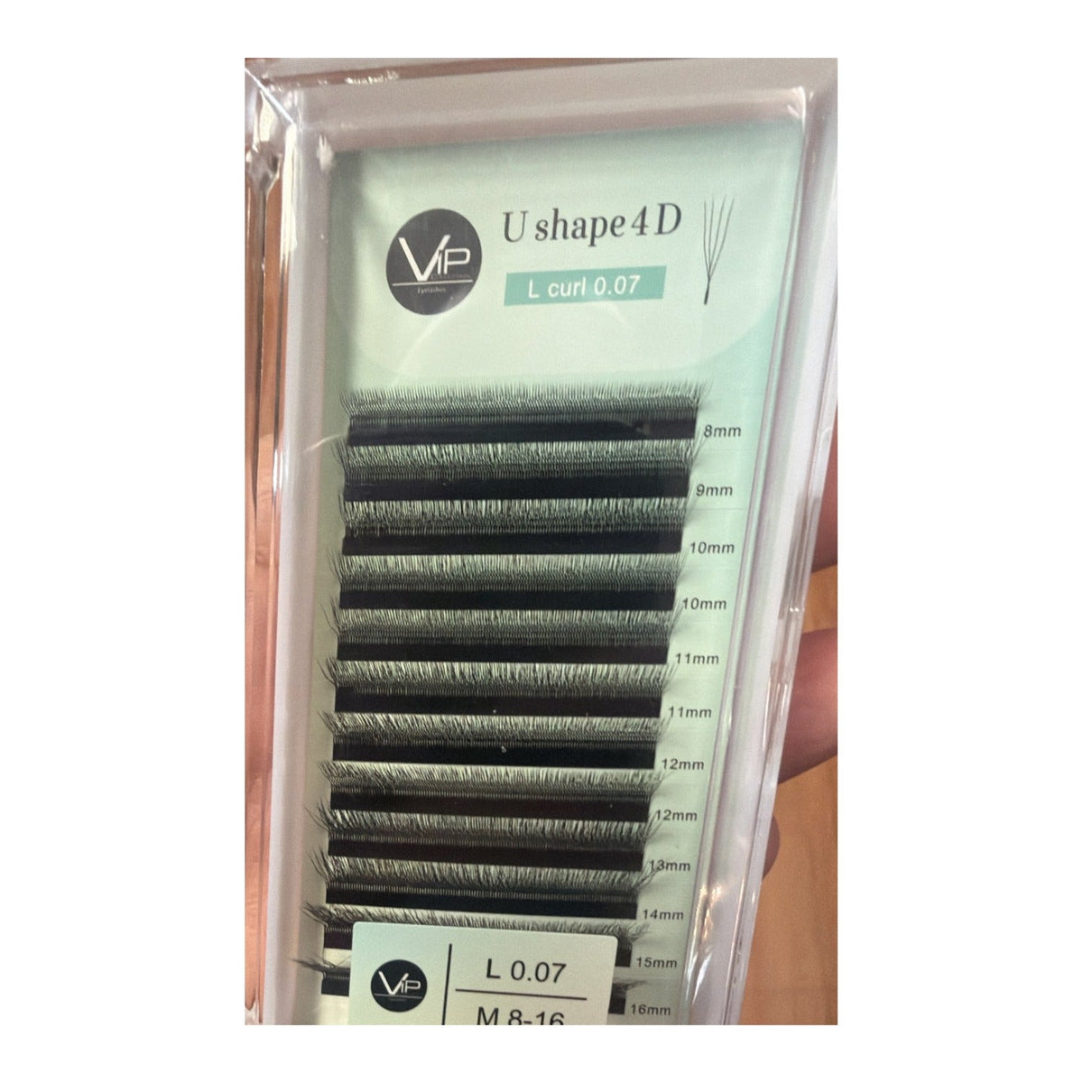 VIP Lashes U Shape Clover Extensions 12 Line Mix 0.07 mm