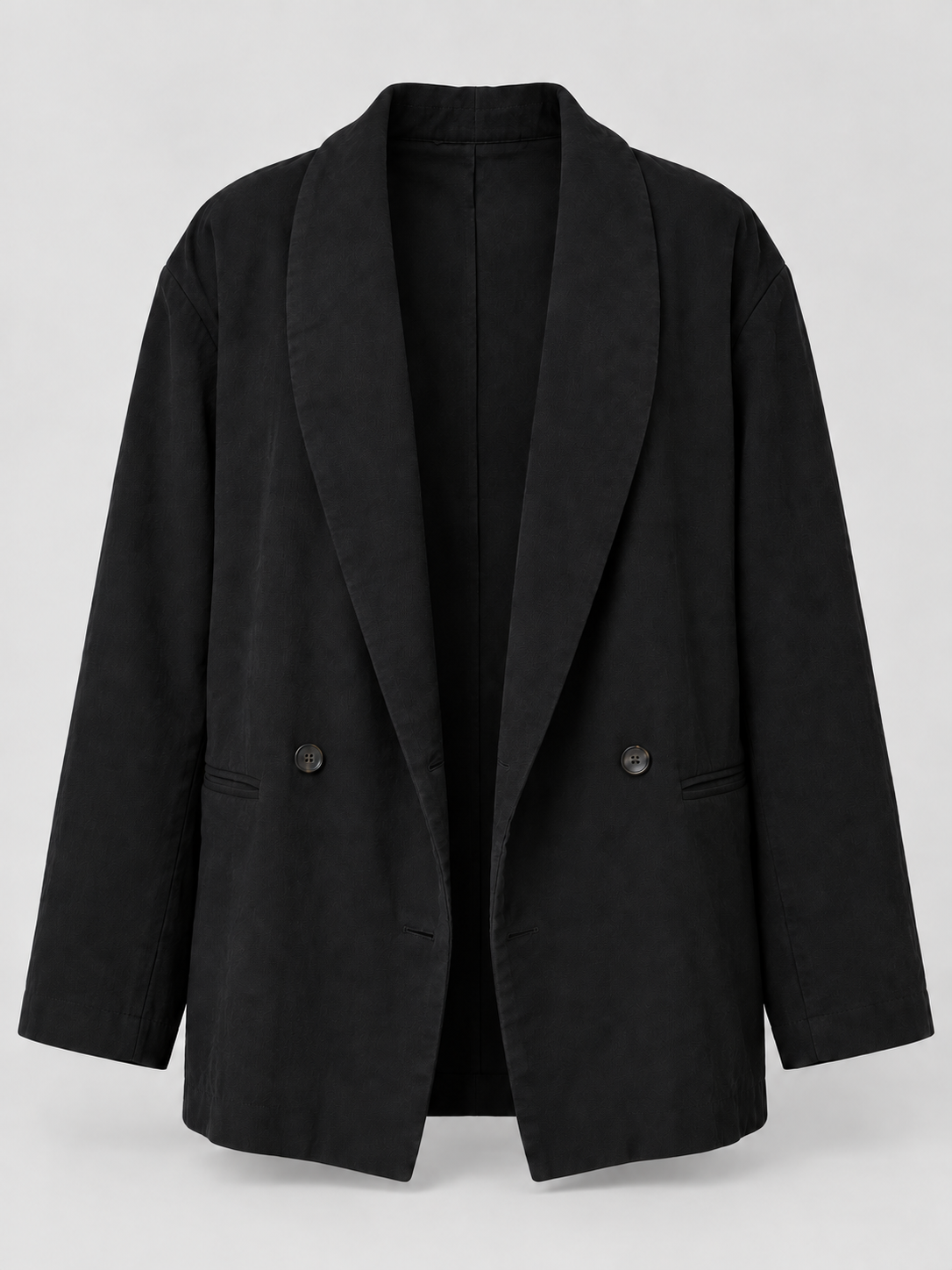 Free People Womens Rowan Double-Breasted Blazer – Black – Size Medium