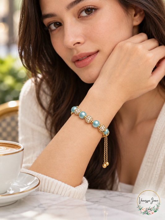 Charter Club Pave and Imitation Pearl Slider Bracelet