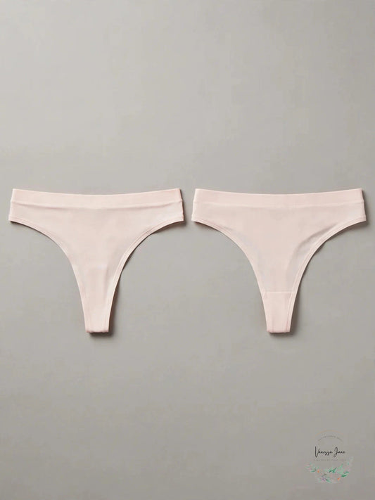 Alfani Womens Ultra Soft Thong 2 pair  Underwear Light Pink XL