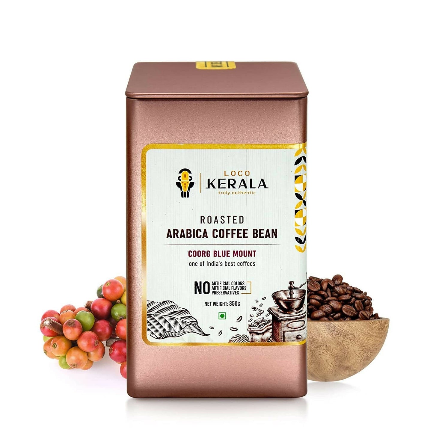 LocoKerala Coorg Blue Mount Roasted Arabica Coffee Bean