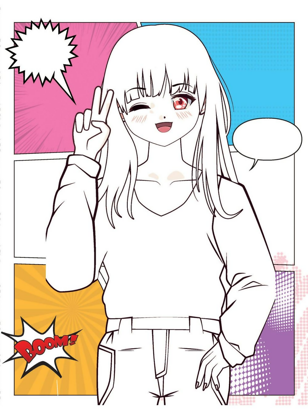 Dreamland Publications Colour Your Own Manga Book 1 With Free Manga Colouring Poster For Kids