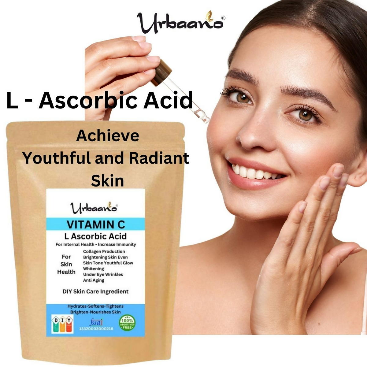 Urbaano Herbal L-Ascorbic Acid (Vitamin C Powder)
