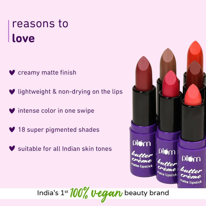 Plum Butter Crème Matte Lipstick Pinkin' Out Loud - 130 (Coral Pink)