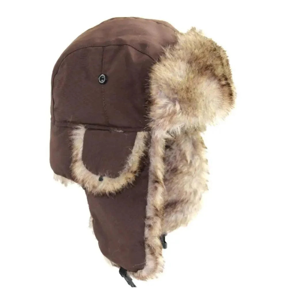 Warm Hat Ear Flaps Cool New Fashion Full Covered Soft And Comfortable Windproof Outdoor Caps For Men