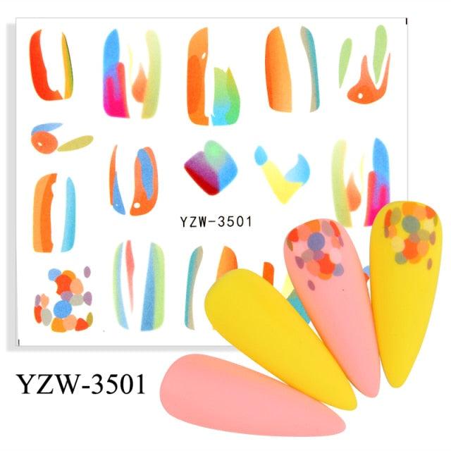 Water Decal Nail Art Decorations Nail Sticker Tattoo Full Cover Beauty Decals Manicure Supplies Accessories  Women Kids Girls Manicure Decoration Nail Art Supplies 3D Self-Adhesive Nail Decals Designer Nail Stickers for Acrylic Nails