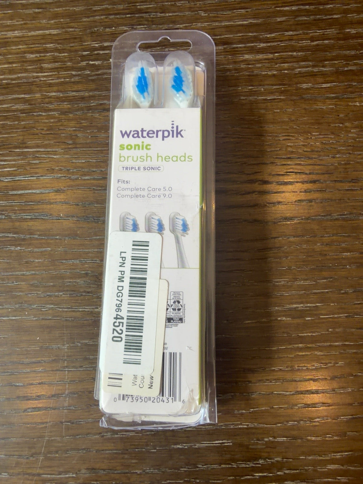 Waterpik Triple Sonic Replacement Brush Heads, White, 3 Count