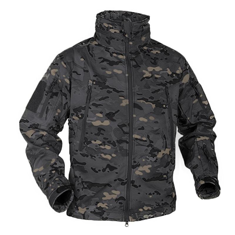 Winter Fleece Jacket Men Soft Waterproof Camouflage Coat Tactical Hiking Jacket