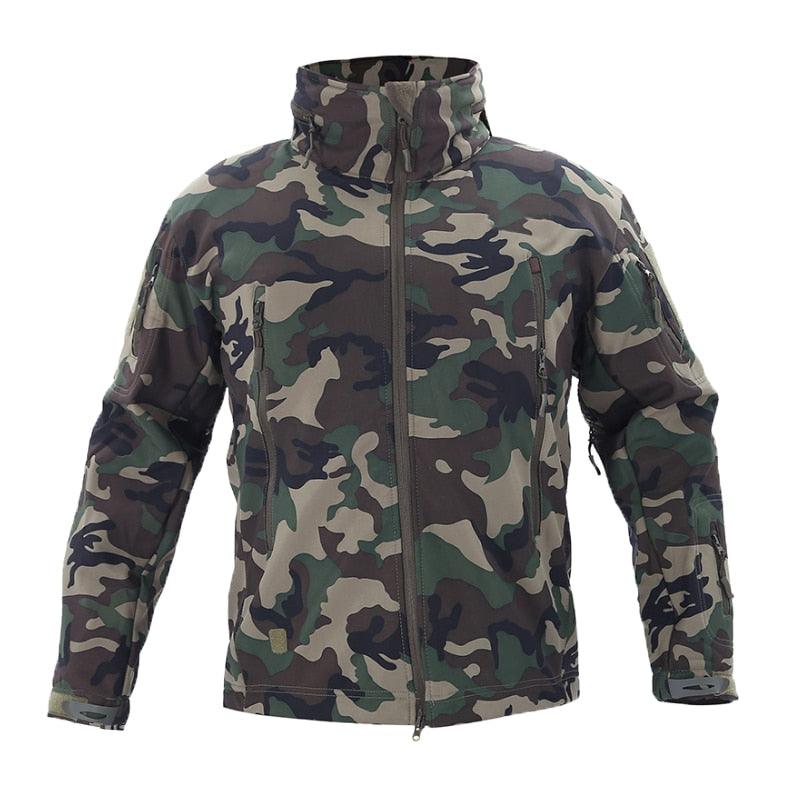 Winter Fleece Jacket Men Soft Waterproof Camouflage Coat Tactical Hiking Jacket