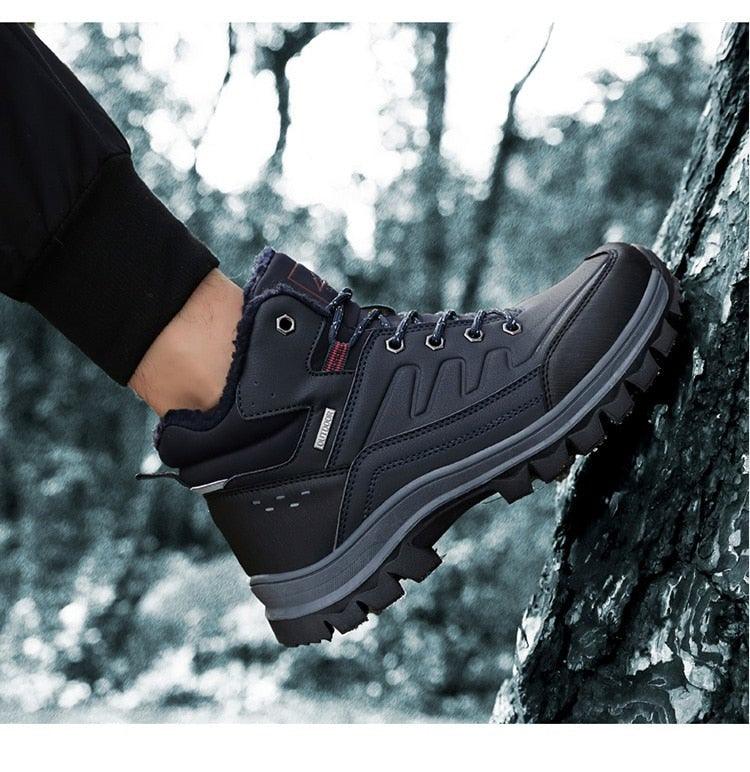 Winter Men's Plush Warm Snow Boots Waterproof Outdoor