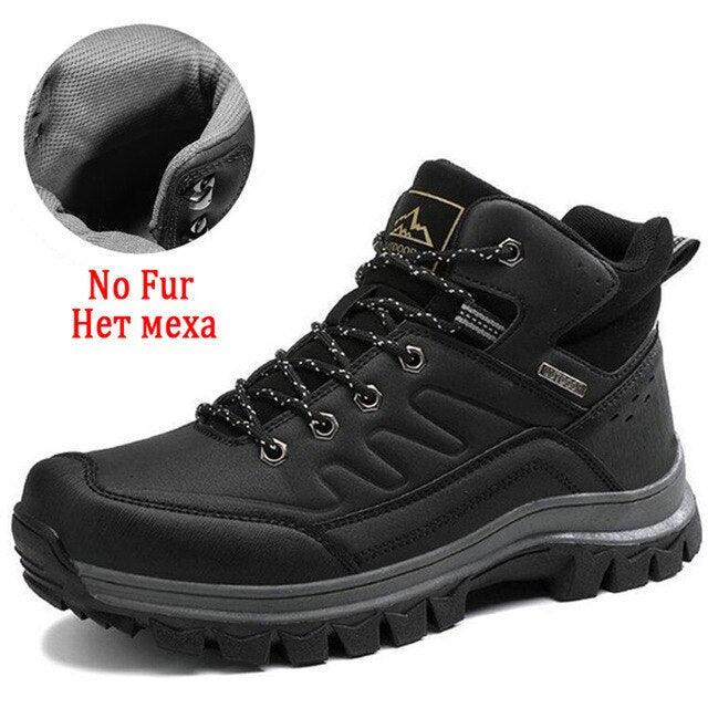 Winter Men's Plush Warm Snow Boots Waterproof Outdoor