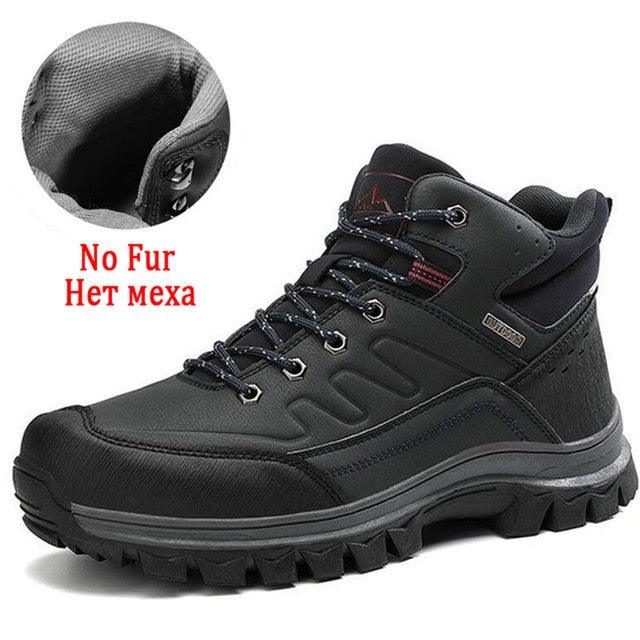 Winter Men's Plush Warm Snow Boots Waterproof Outdoor