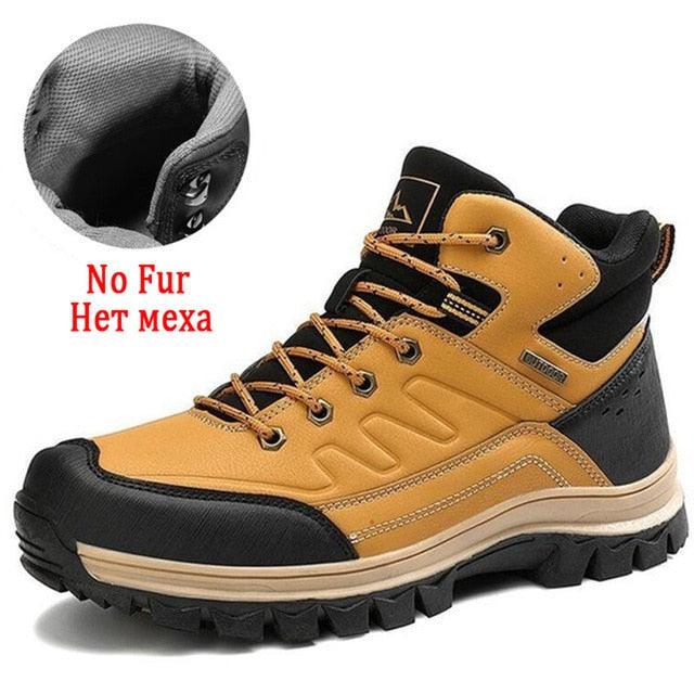 Winter Men's Plush Warm Snow Boots Waterproof Outdoor
