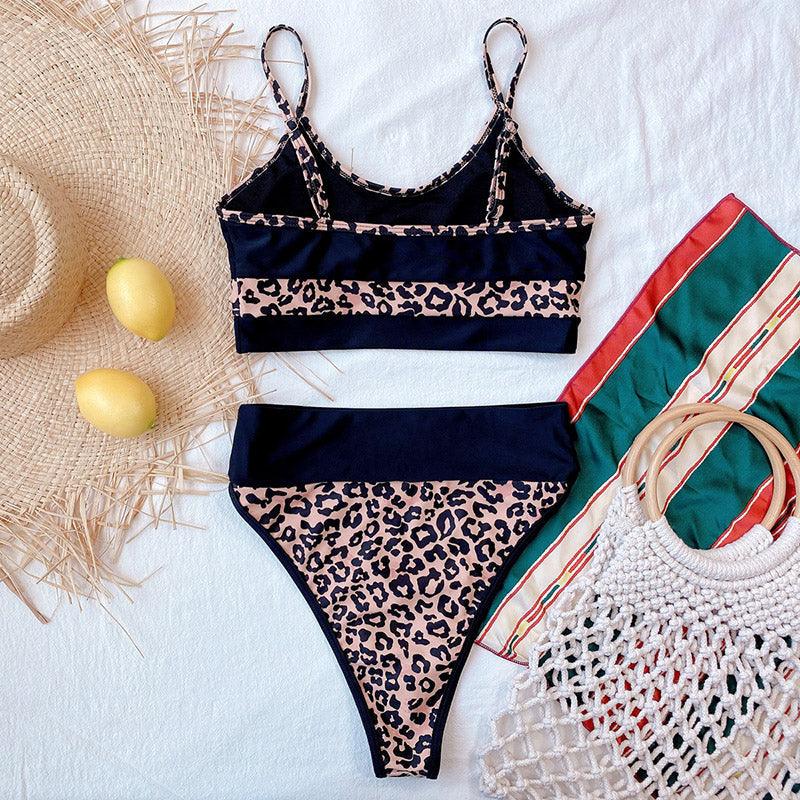 Women Bikinis High Waist Swimwear Ribbed Bikini Swimsuits