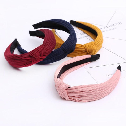 Women Fashion Hairband Suede Knotted Solid Color Headband for Women Fashion Bowknot Hairband Handmade Hair Hoop Gorgeous Hair Accessories For Women