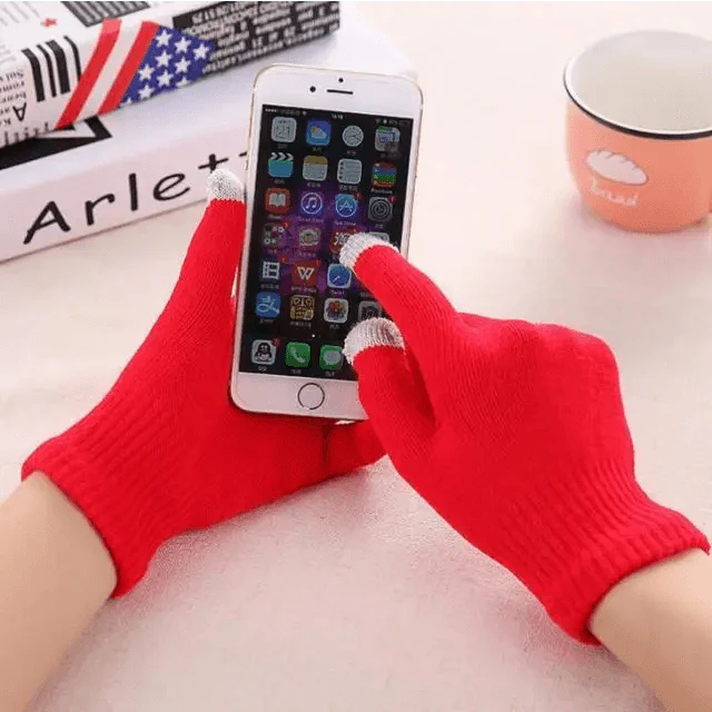 Women New Wool Knitted Gloves Winter Warm Thick Touch Screen Gloves Solid Mittens For Women For Winter Gloves Winter Touch Screen Gloves for Women and Men