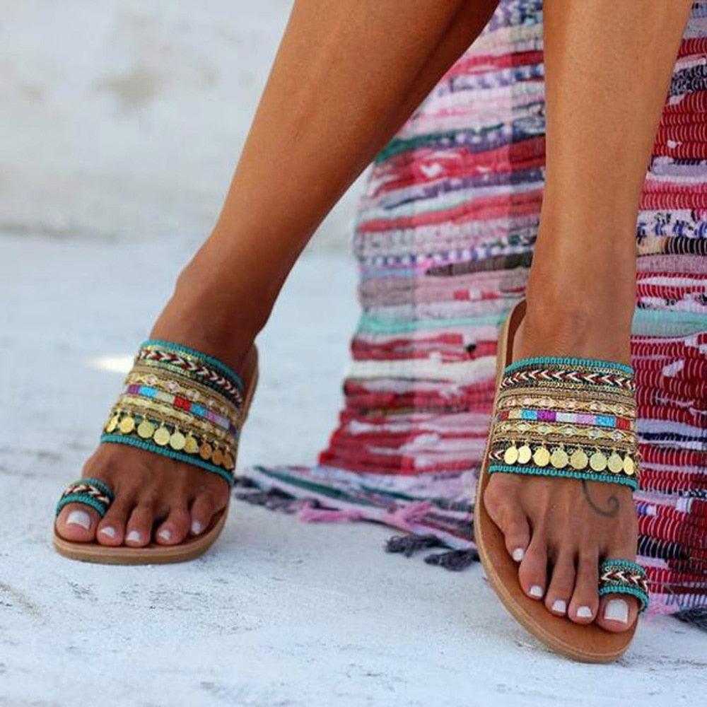 Women Sandals Flip-Flops Handmade Style