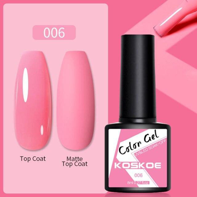 Womens Glossy Colorful 8ml Nail Gel Polish Permanent UV LED Summer Winter High Quality Fashion Design