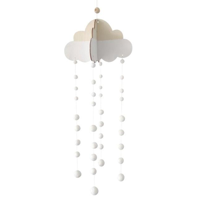 Wooden Hot Air Balloon Wind Chime Hanging Toys Baby Bed Bell Kids Room Decoration Wall Hanging Ornaments Nursery Decor Photo Props  For Kids Wind Chimes Decorations