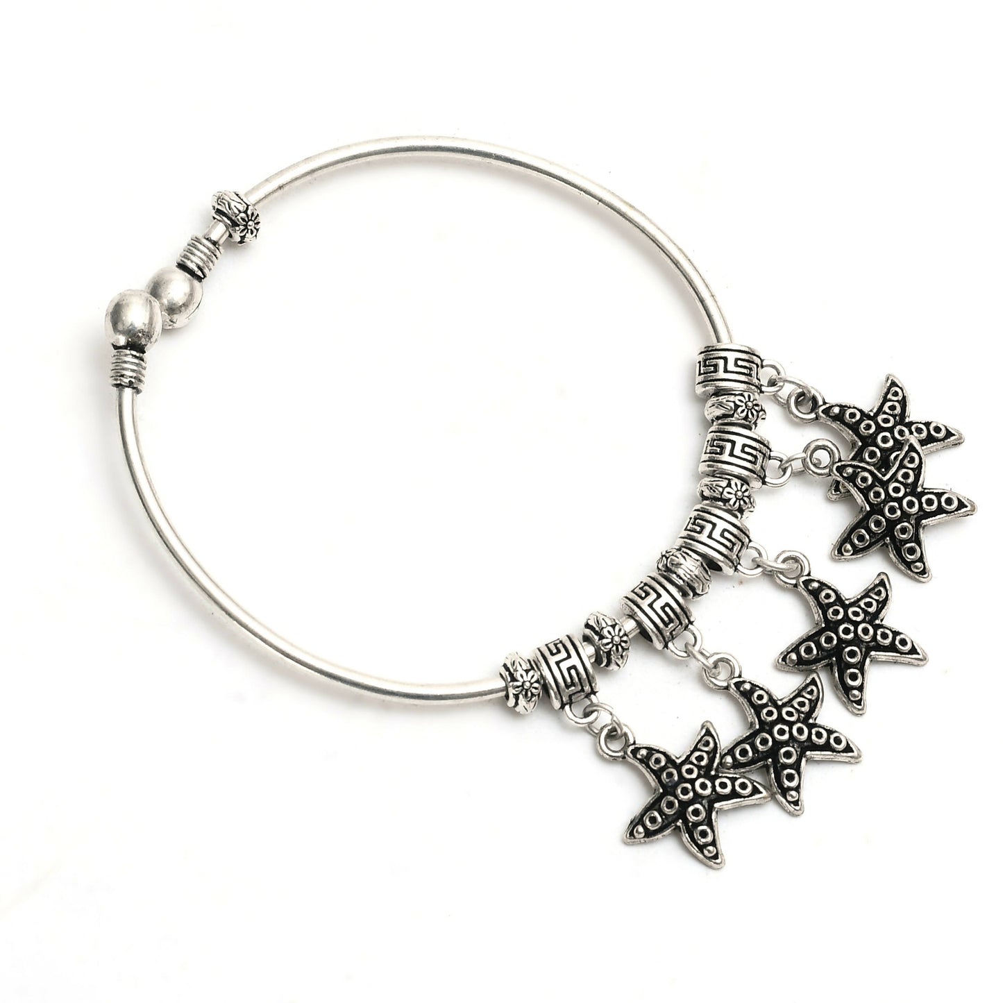 Mominos Fashion Johar Kamal Oxidised Silver-Plated Stone Work Necklace Handicraft