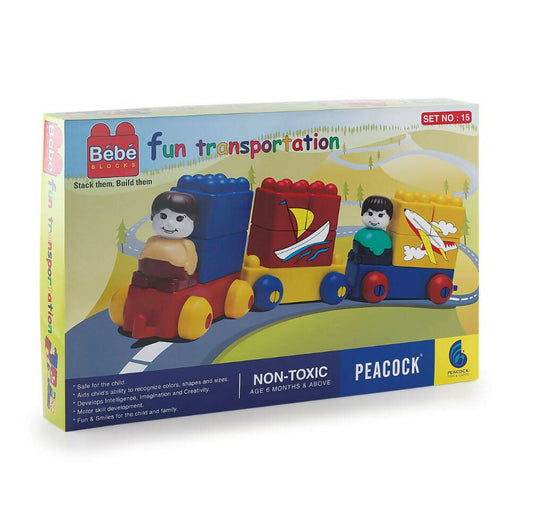 Peacock Learning & Educational Building Interlocking Blocks Set For Kids- Bebe Set no 15