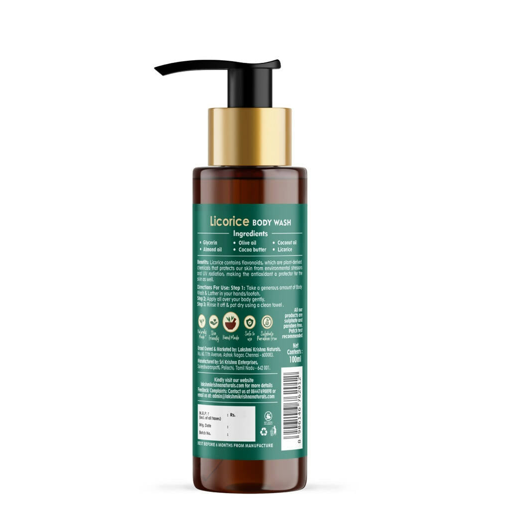 Lakshmi Krishna Naturals Licorice Body Wash