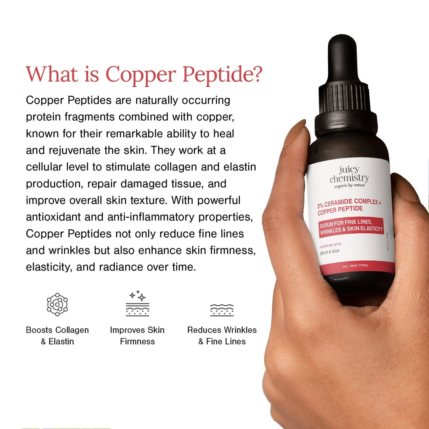 Juicy Chemistry 3% Ceramide Complex + Copper Peptide Face Serum