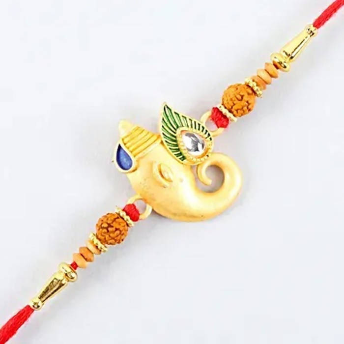 Spiritual Lord Ganesha Rakhi & Healthy Almonds