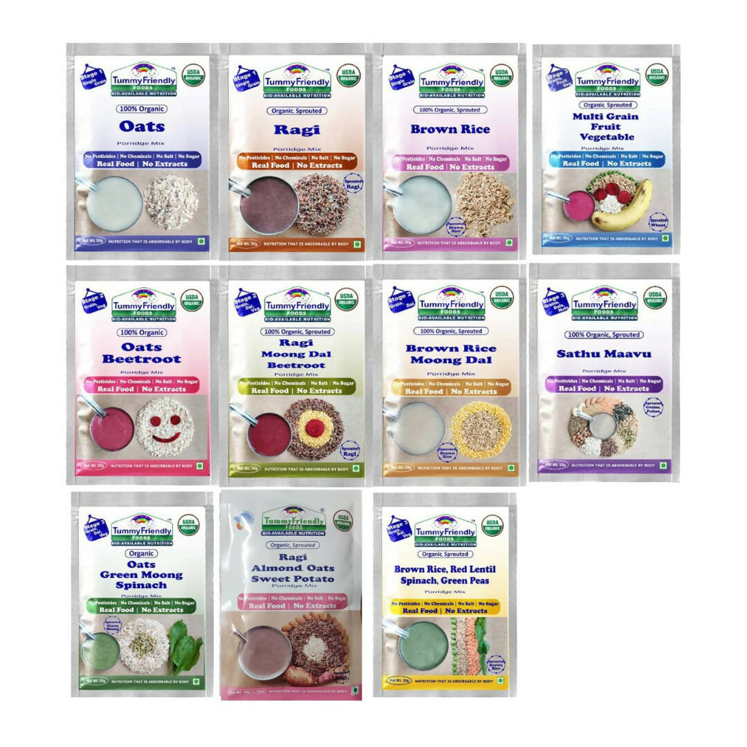 TummyFriendly Foods Organic Sprouted Porridge Mixes Combo