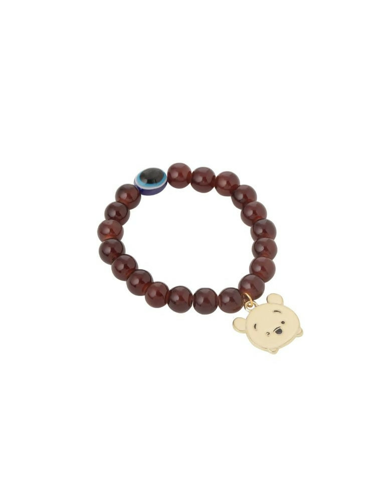 NVR Men & Women Brown Artificial Beads Stylish Bracelet